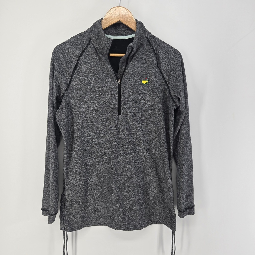 Masters Magnolia Lane Pullover Women Medium Gray 1/4 Zip Golf Shirt Activewear